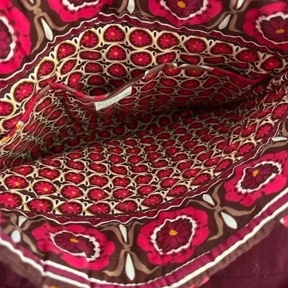 Vera Bradley Berry Red Brown Floral Bag - Picture 5 of 5